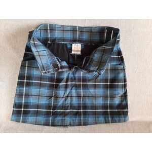 Nike Golf Dri-Fit Women's 4 Blue/Black Plaid Tour Performance Stretch Mini Skirt